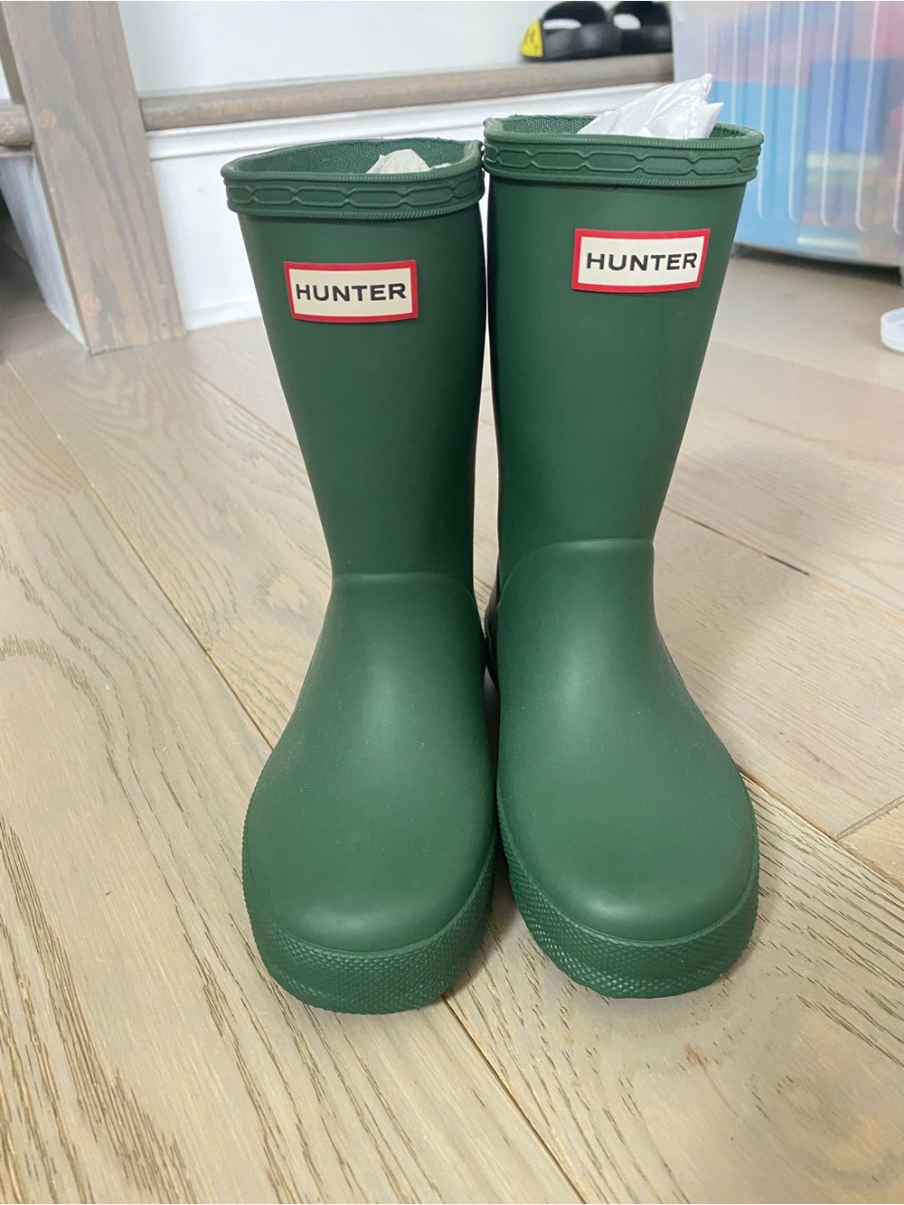 Hunter Kids Green Rain Boots Size 10C